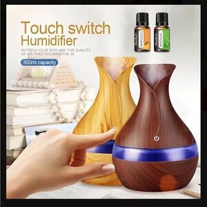 Home Essentials Dual Tone Humidifier Set - Brown and oils included